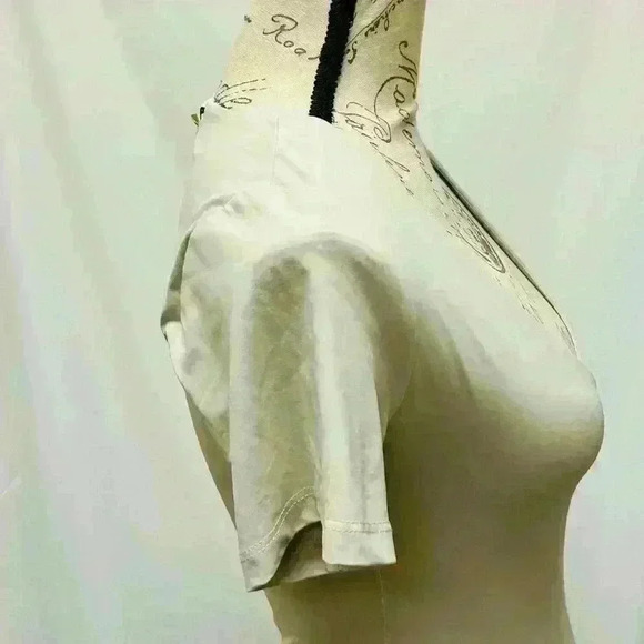 NWT House of Harlow 1960 Nude V-Neck Short Sleeve Bodysuit Size Medium - Picture 5 of 10